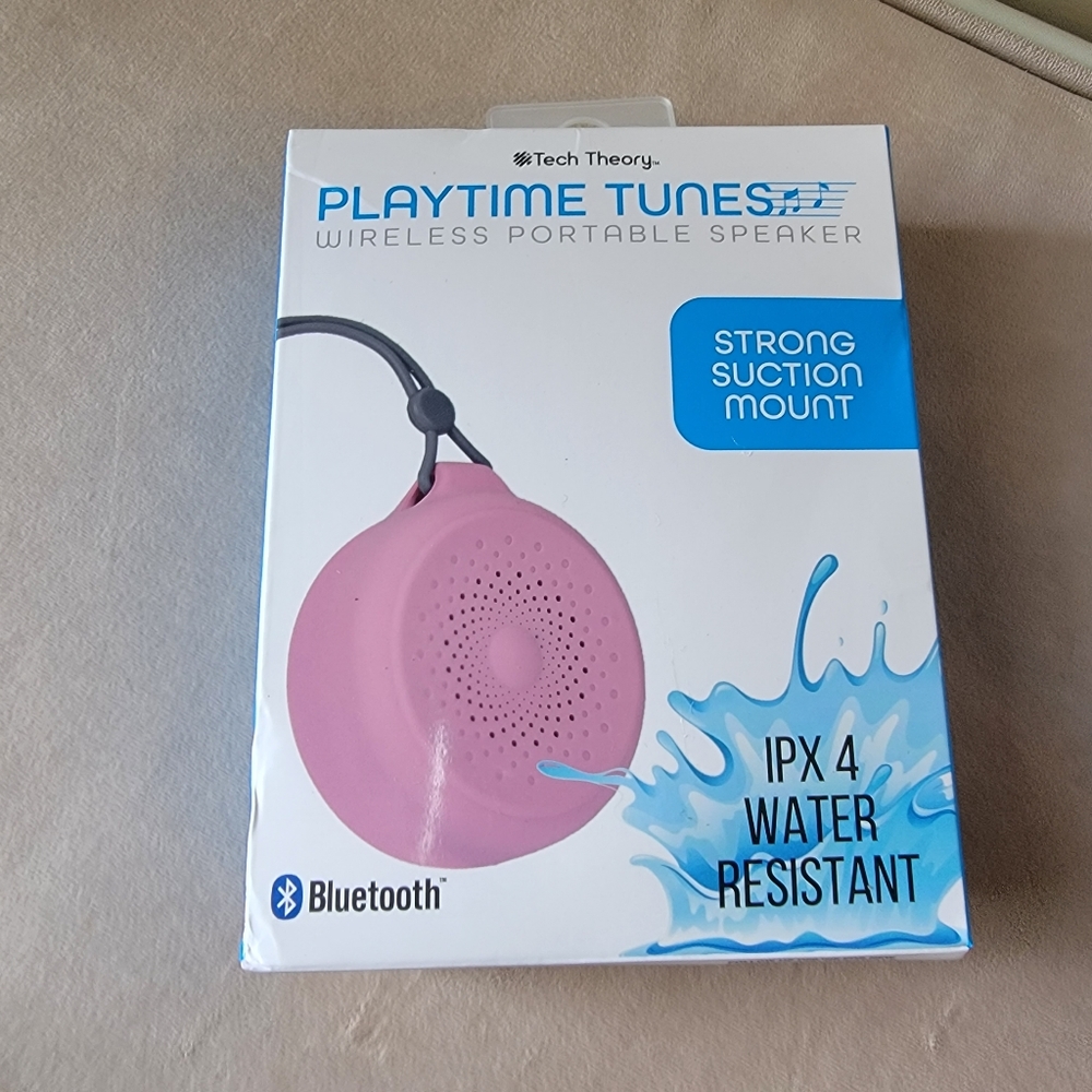 Platime Portable Wireless Pink Suction Speaker Waterproof
